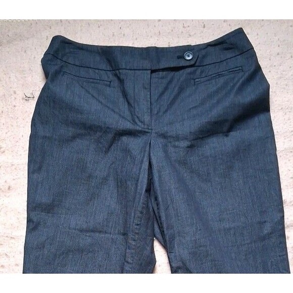LOFT Sz 8P Womens Blue Cropped Dress Pants Petite Career Casual Business Adult - Picture 6 of 9